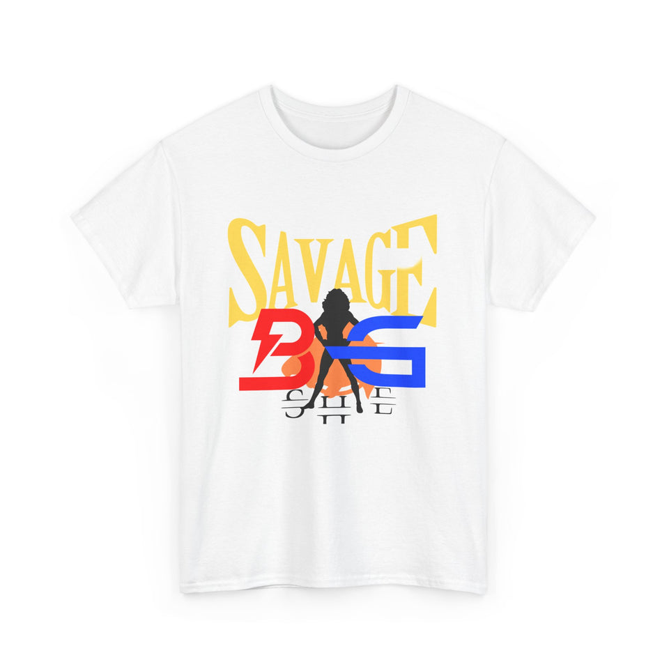 New BIG SHE' "Savage"Unisex Heavy Cotton Tee