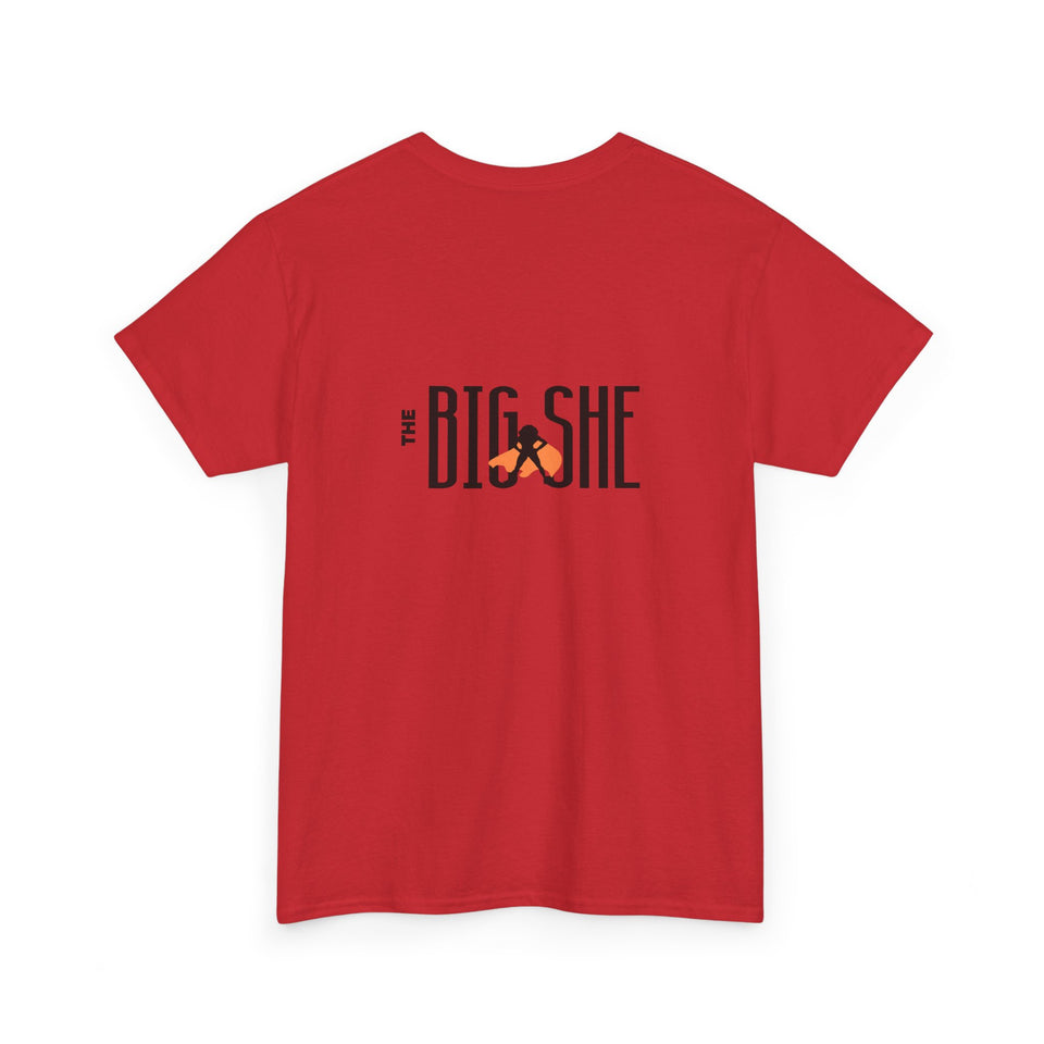 New The BIG SHE' "FACE UP"Unisex Heavy Cotton Tee