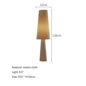 Cream Fabric LED Floor Lamp